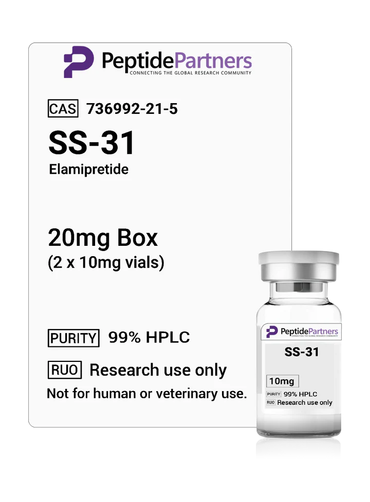 SS20_2_10_WF03_720x SS-31 Elamipretide 10mg Vial 3mL - Peptide Partners Research Grade