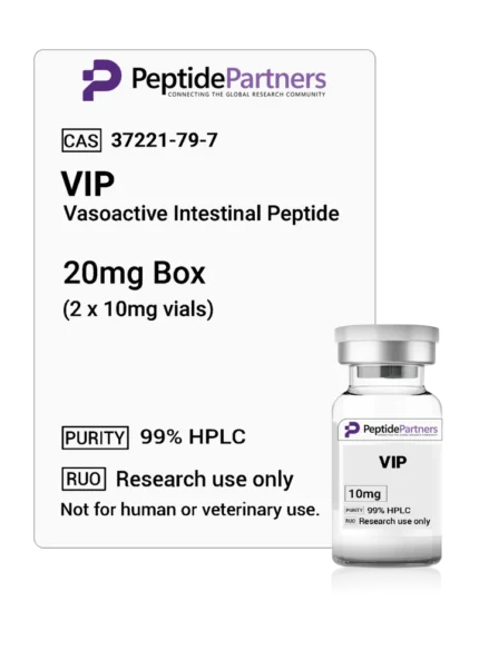 VIP Vasoactive Intestinal Peptide 10mg Vial 3mL - Peptide Partners Research Grade