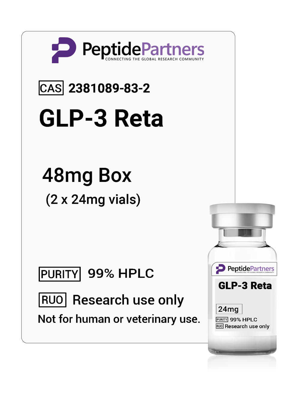 GLP-3 Retatrutide (24mg vials) - Peptide Partners